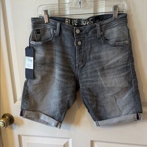 Le Temps Des Cerises Blue Jogg Shorts Sz 31. NWT. Box21